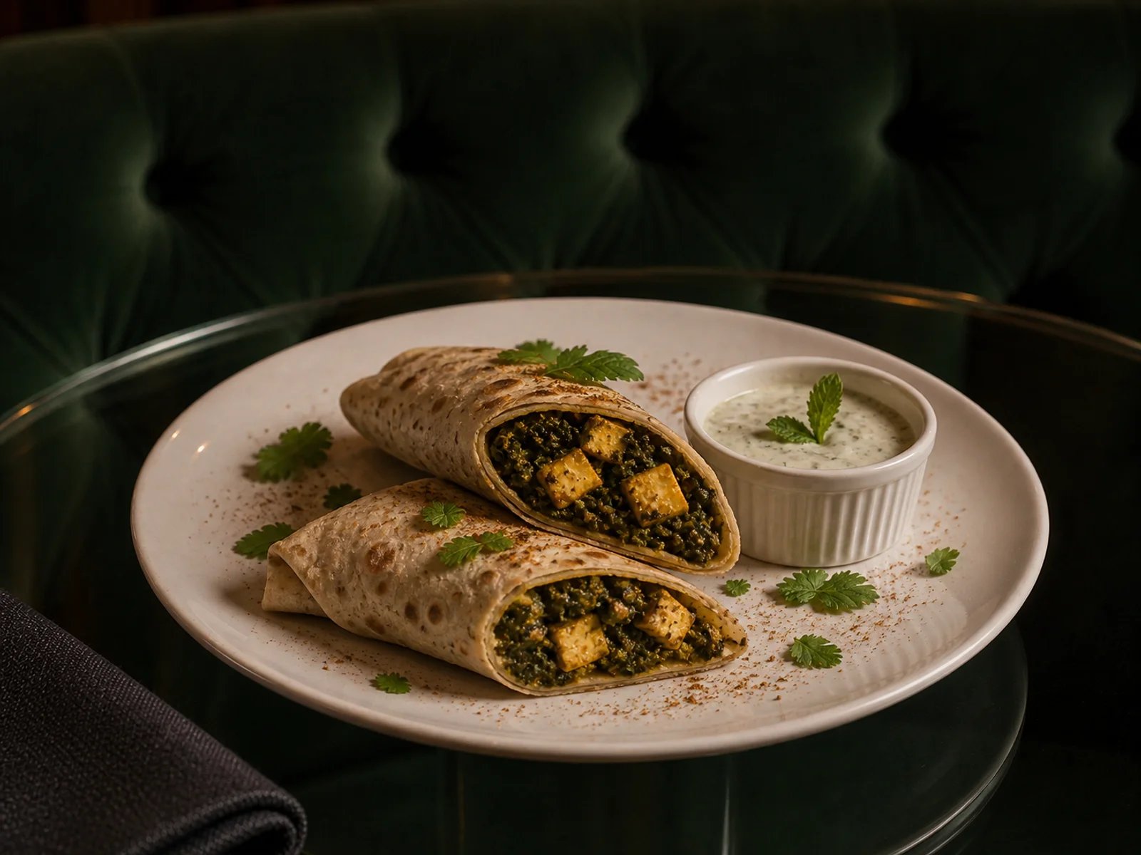 Spinach Paneer Wrap