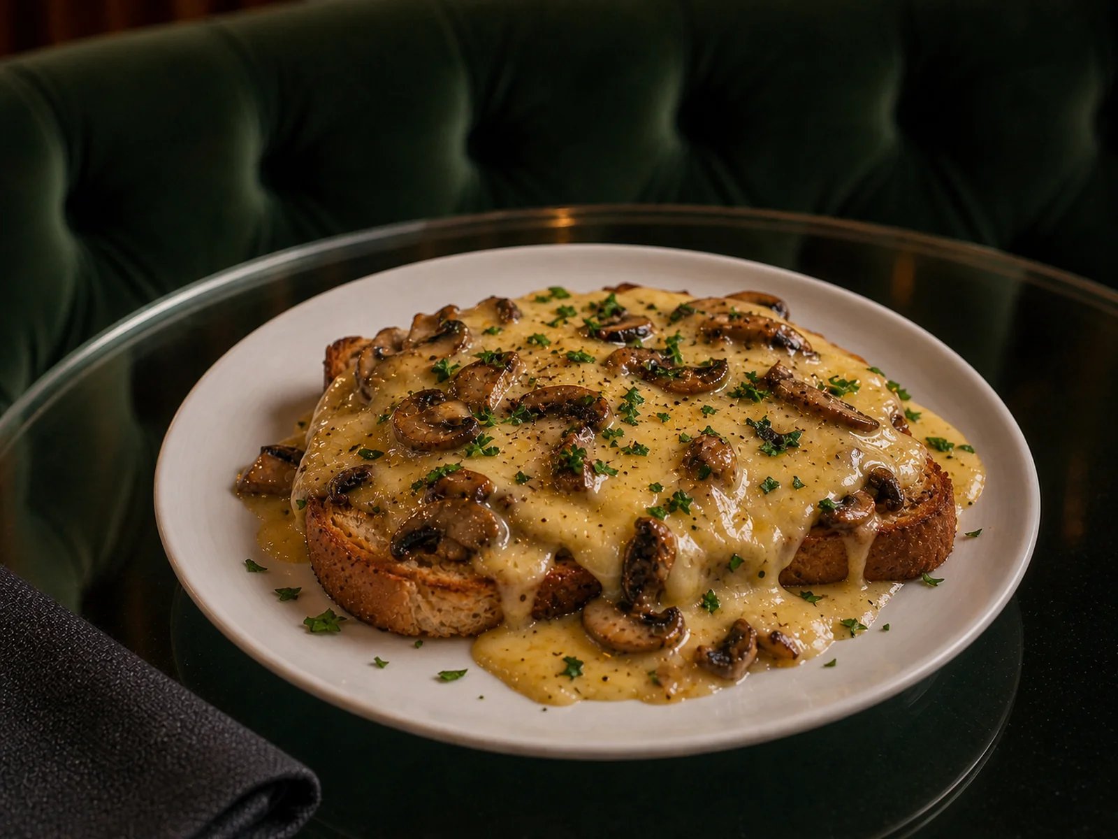 Mushroom Toast with Mihlama Cheese