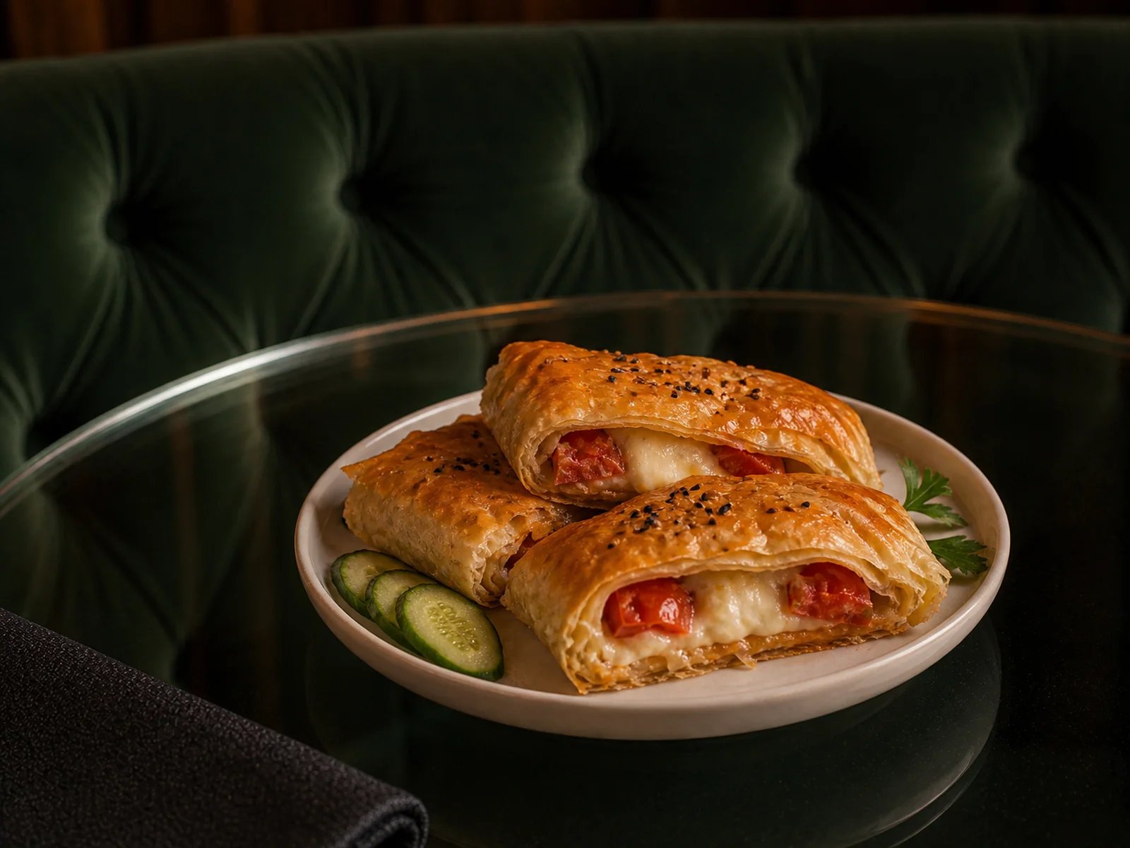Tomato Pastry with Mihalic Cheese