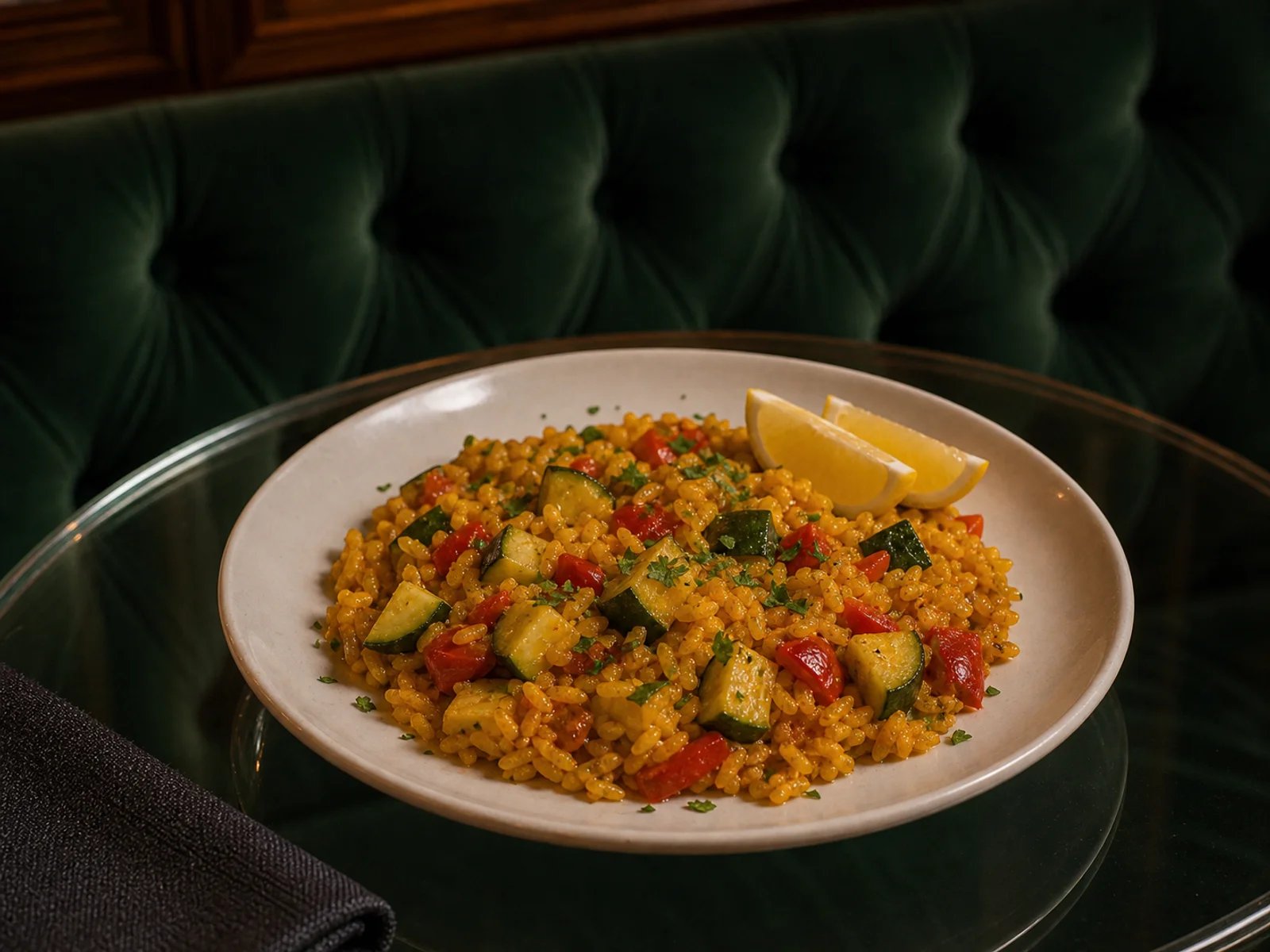 Spanish Saffron Zucchini Rice