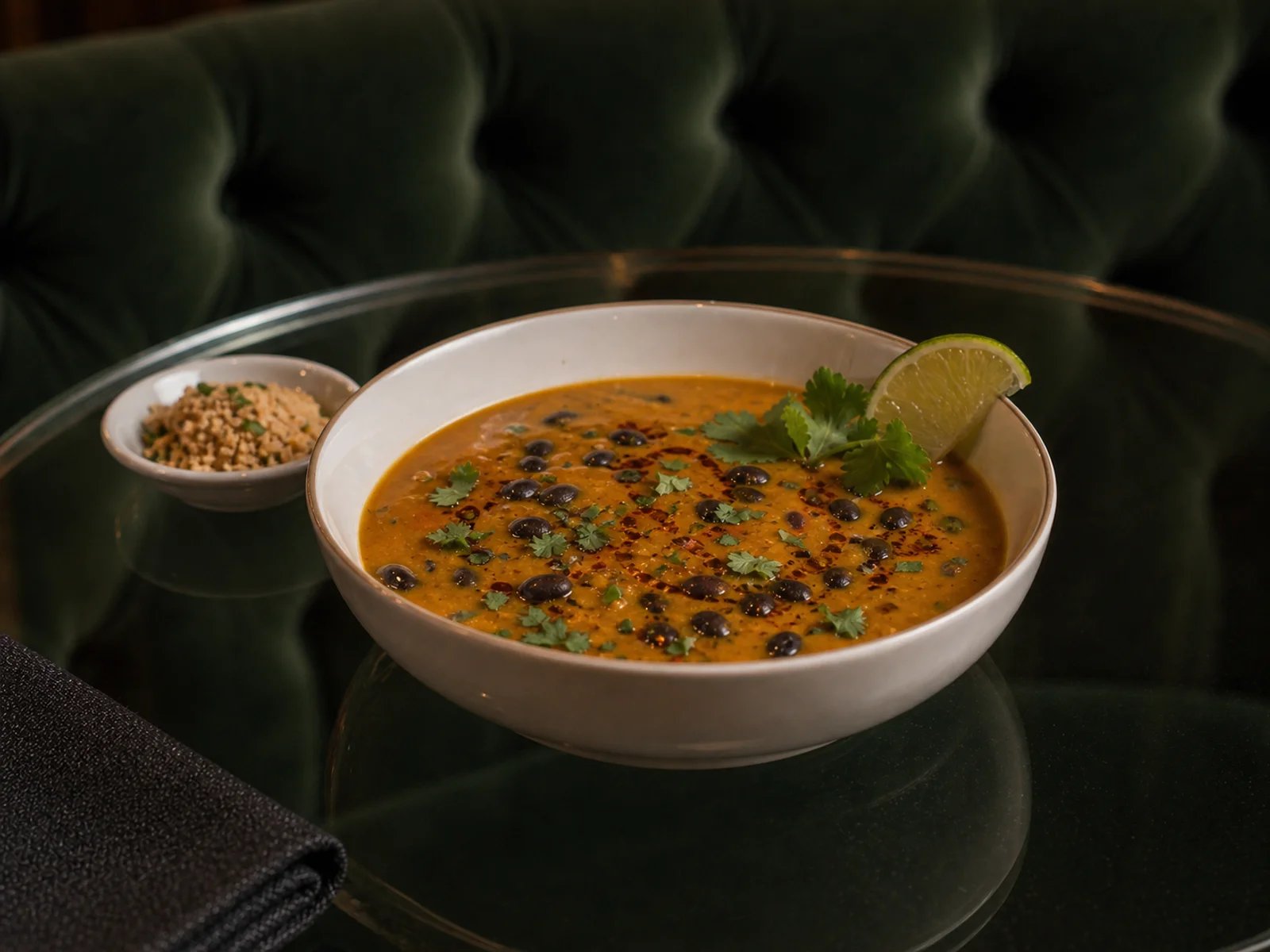 Pumpkin Soup with Black Beans