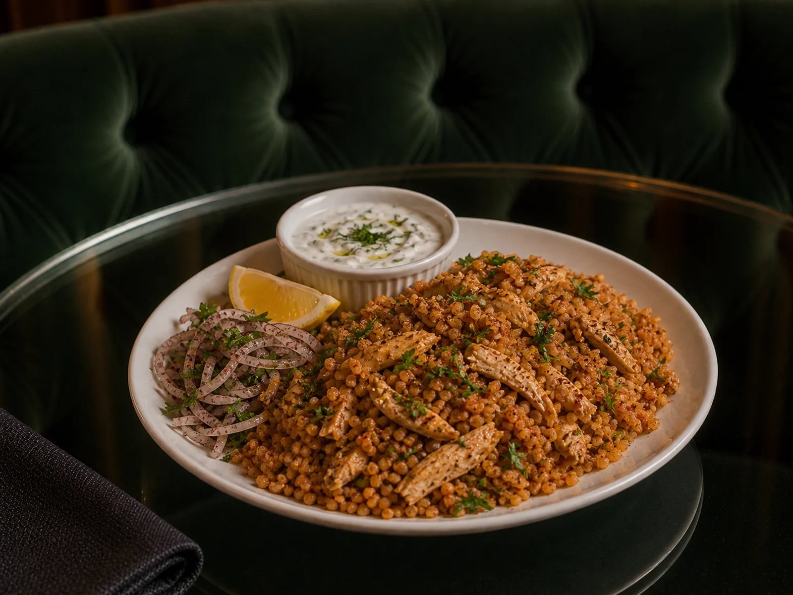 Bulgur Pilaf with Sumac Chicken