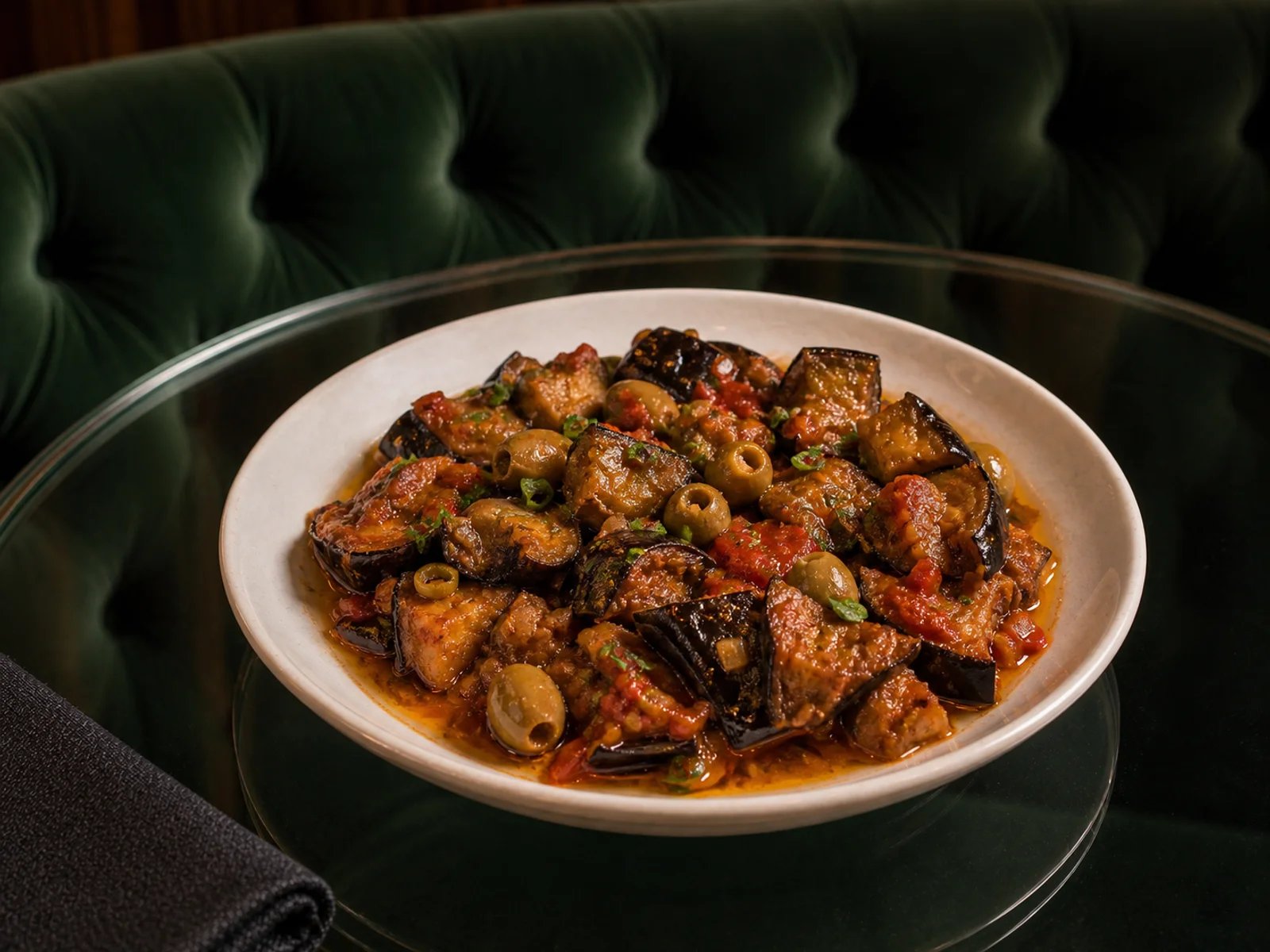 Eggplant Skillet with Olives