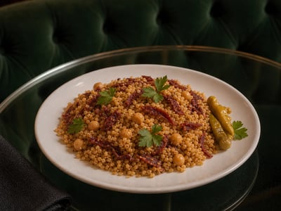 Pastırmalı Nohutlu Bulgur Pilavı