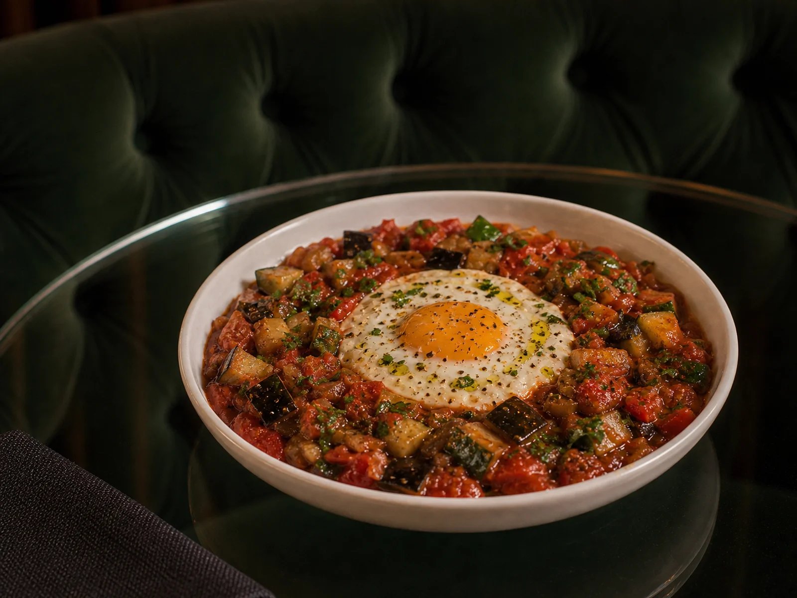 Spanish Pisto Bowl with Eggs