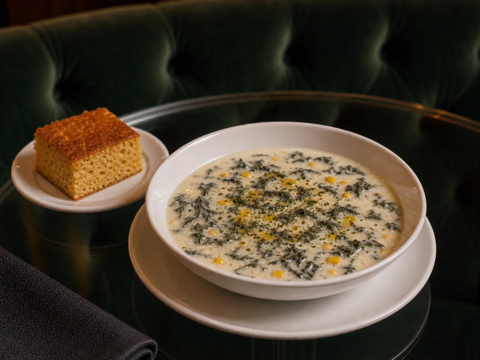 Collard and Corn Ayran Soup