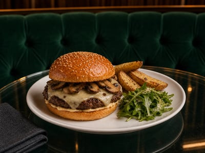 Mantarlı Swiss Burger