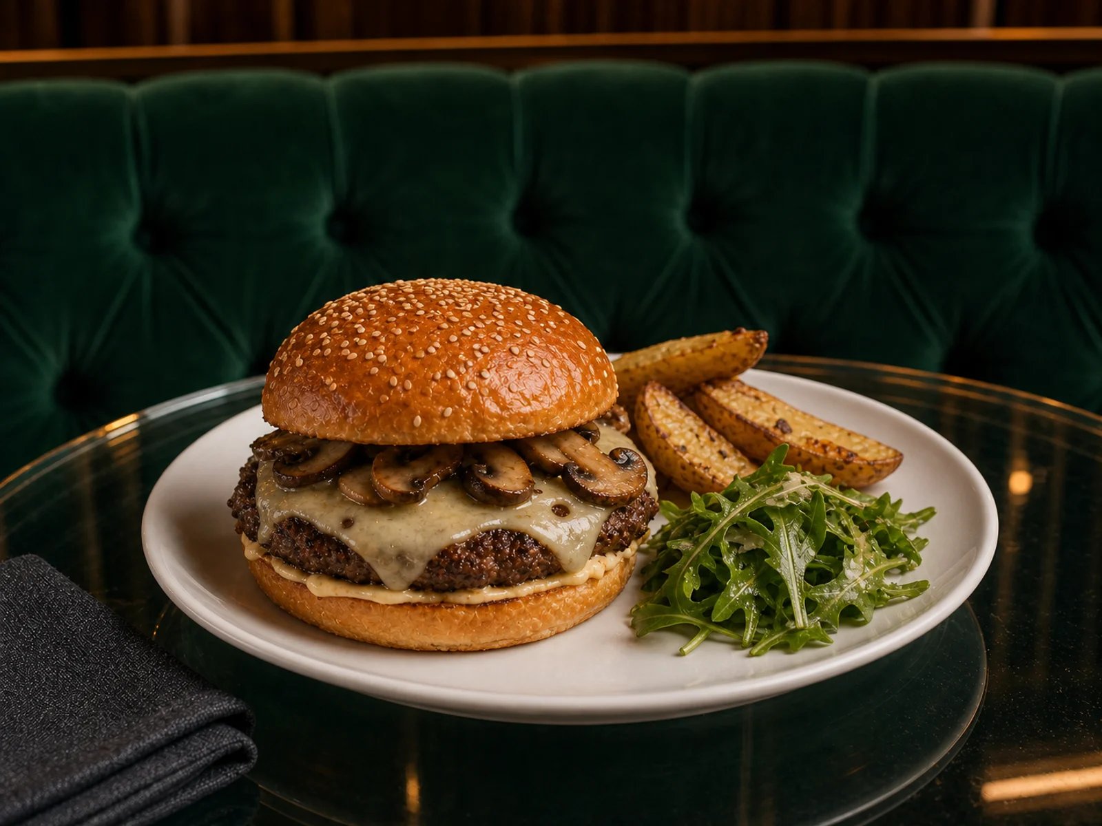 Mushroom Swiss Burger