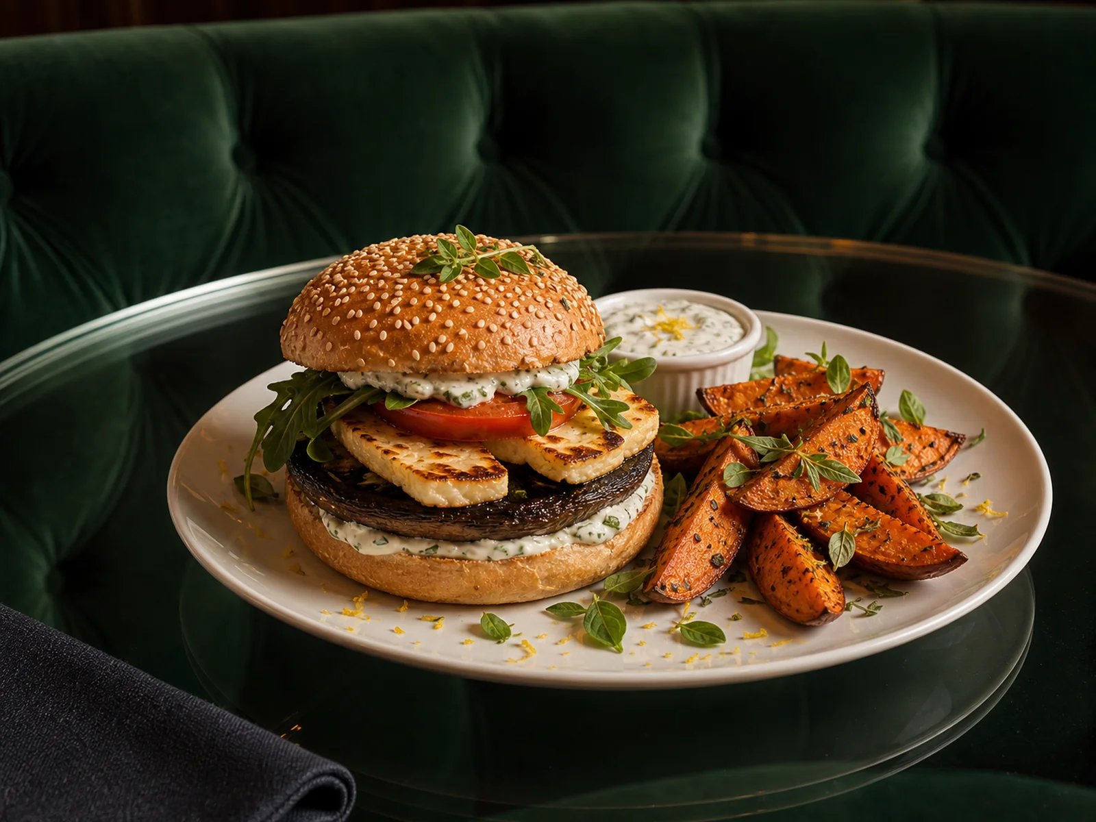 Halloumi Portobello Burger