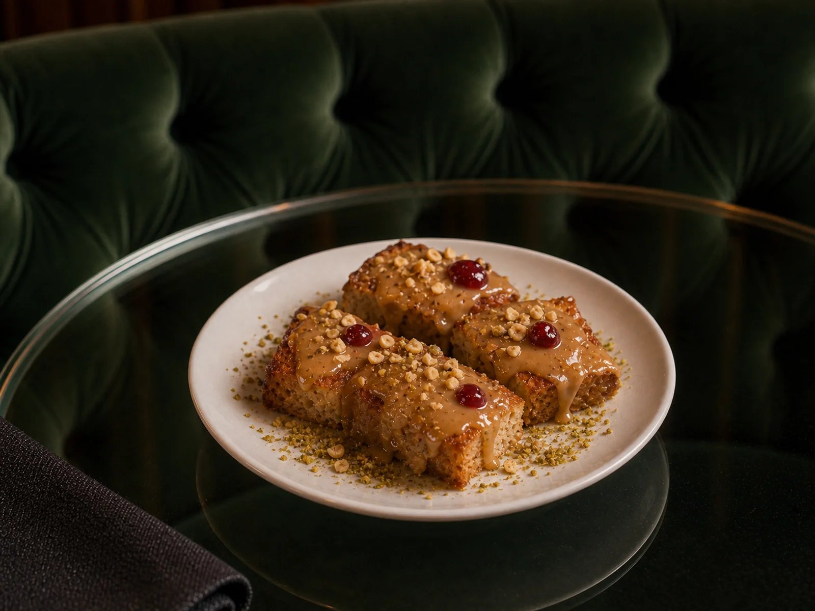 Bread Dessert with Milk Jam