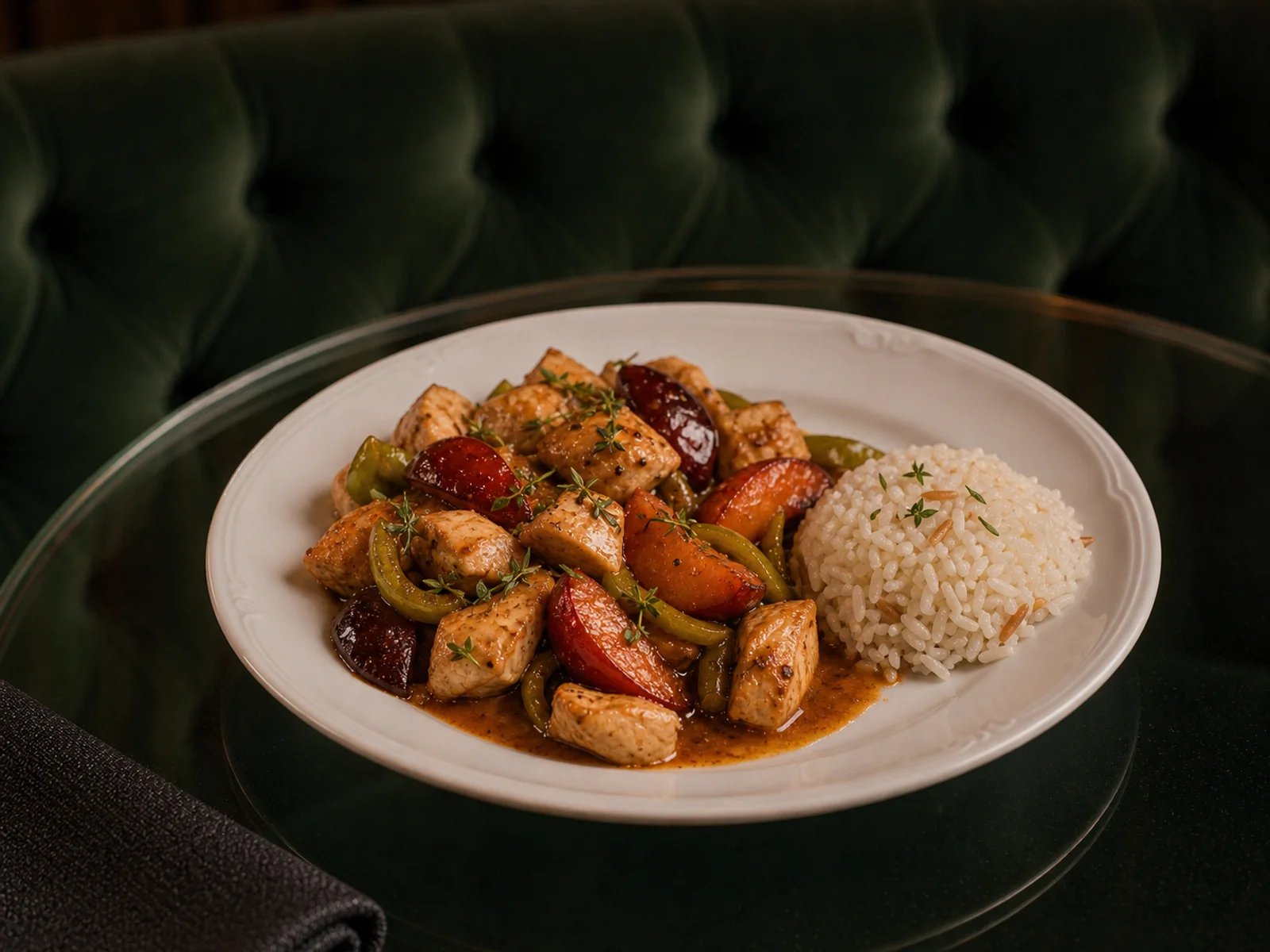 Chicken Saute with Plums