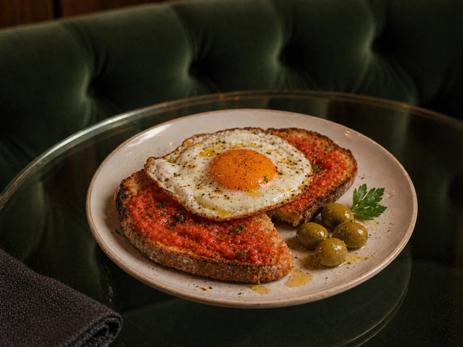 Pan con Tomate mit Ei