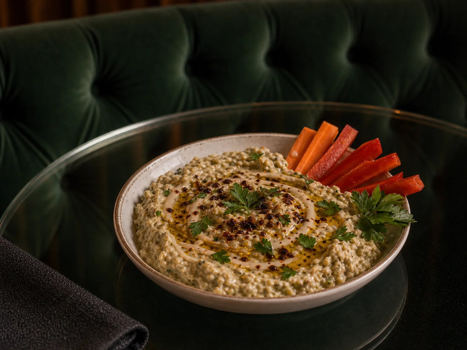 Zucchini Dip with Tahini and Isot