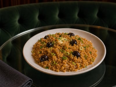 Koruklu Zeytinli Bulgur Pilavı