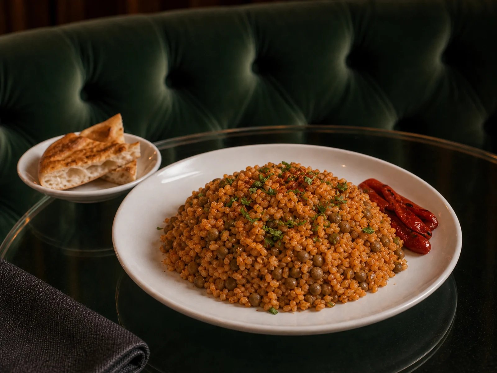 Bulgur Pilaf with Green Lentils