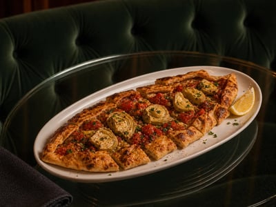 Enginarlı Domatesli Pide