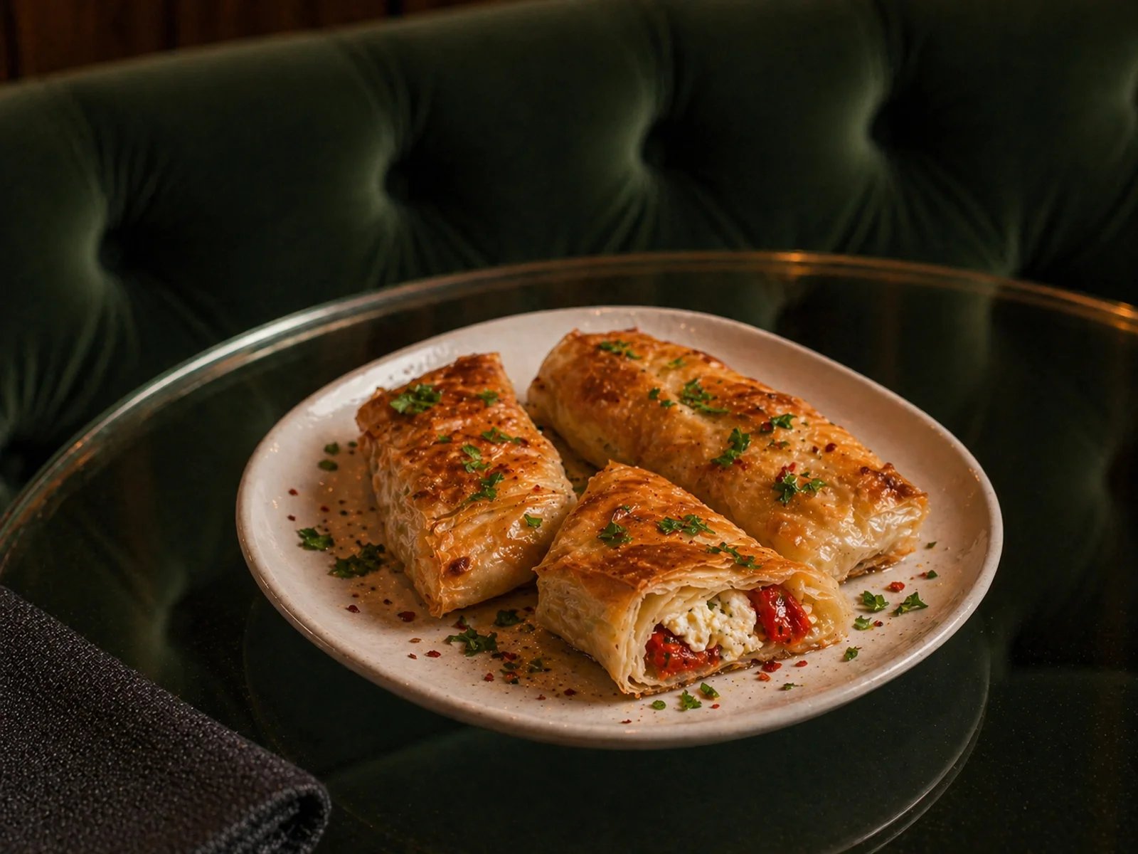 Osmaniye Borek with Peppers and Cheese