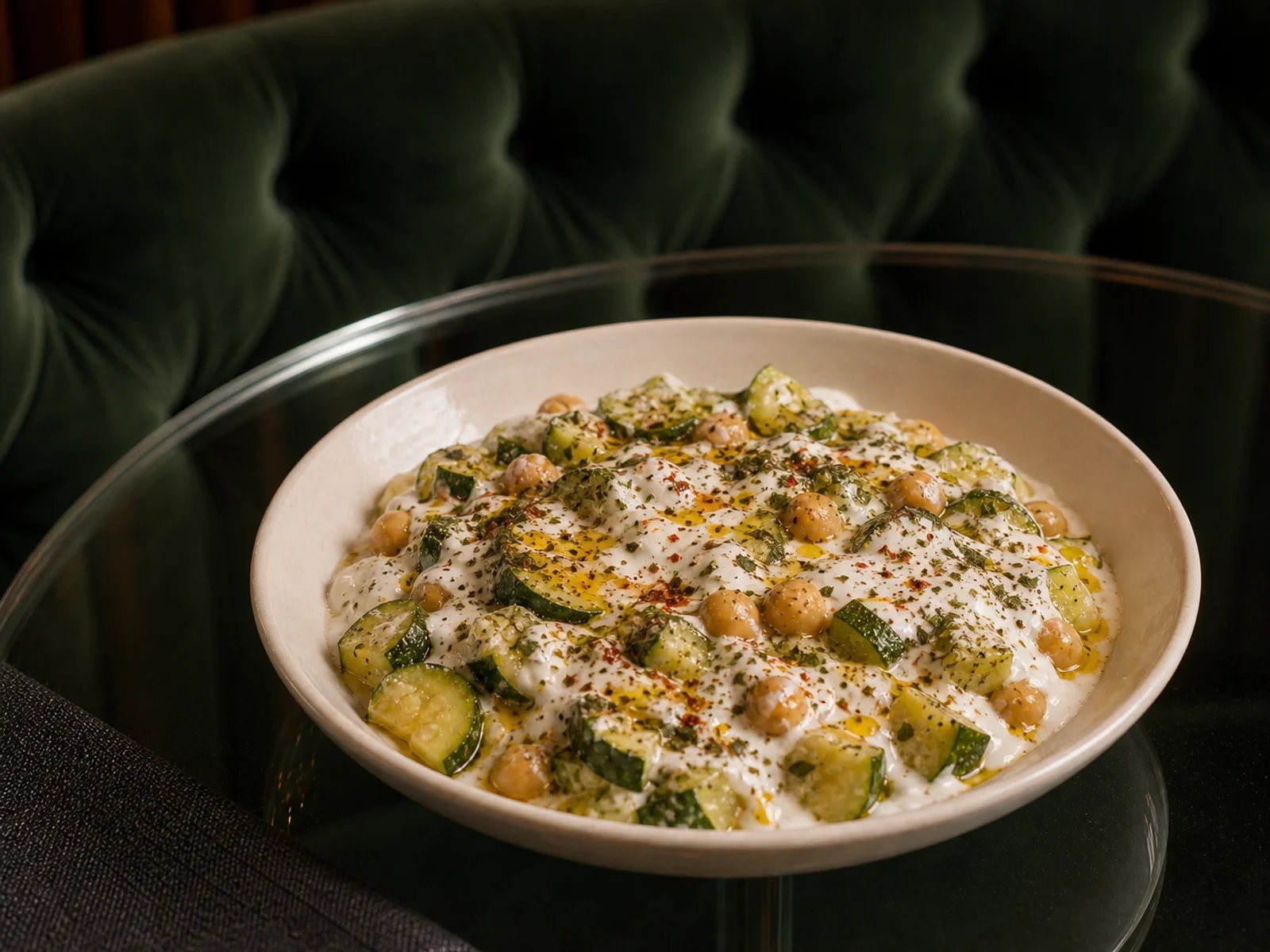Adiyaman Zucchini Borani with Chickpeas