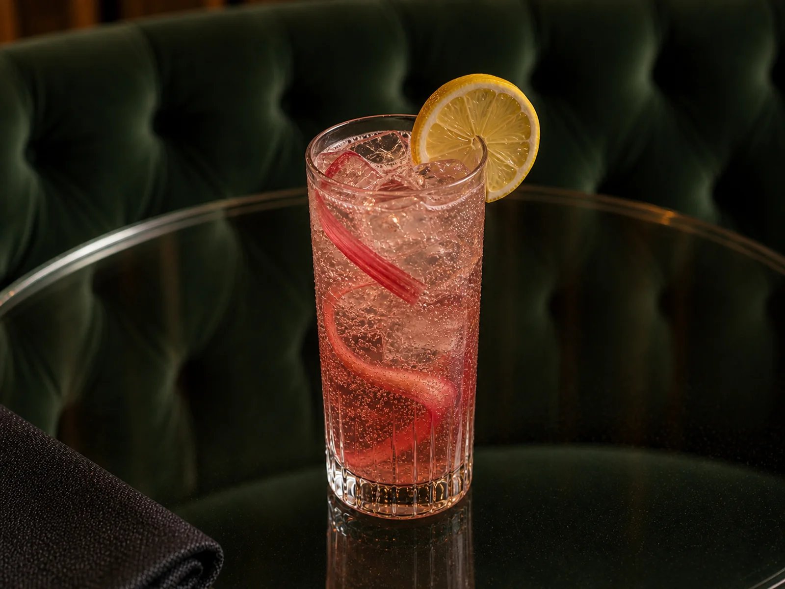 Rhubarb Honey Soda
