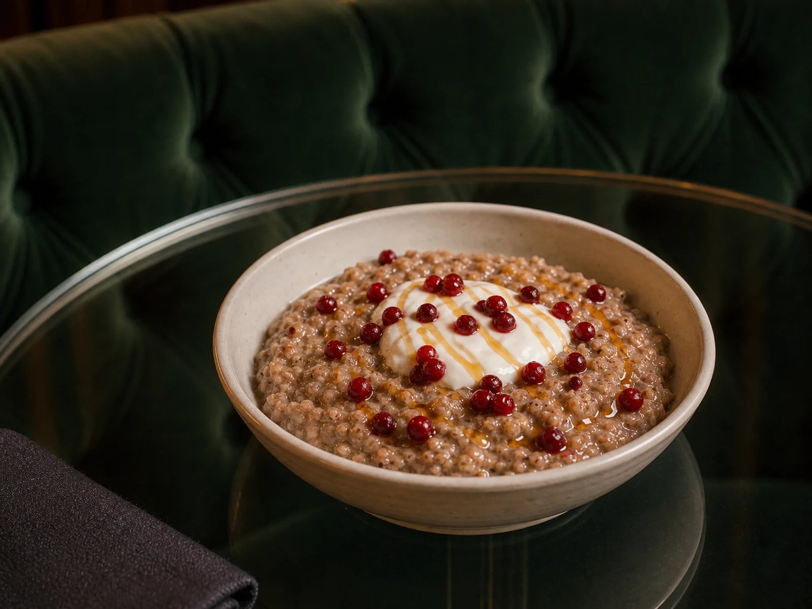 Rye Porridge with Lingonberries
