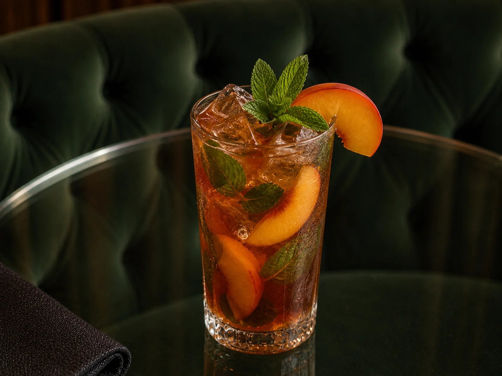 Peach Iced Tea with Mint