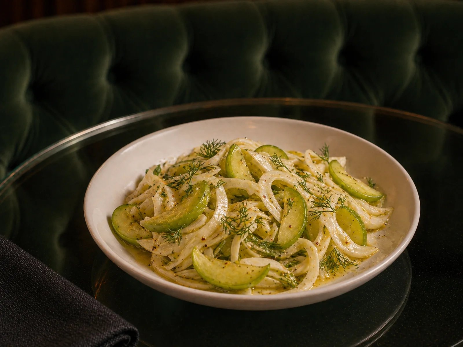 Fenchelsalat mit grünen Pflaumen