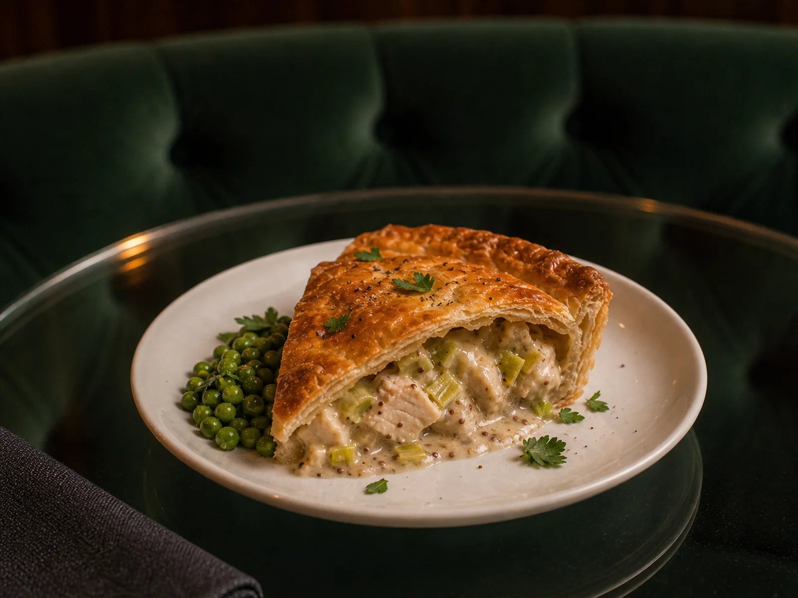 Chicken Pie with Mustard Sauce