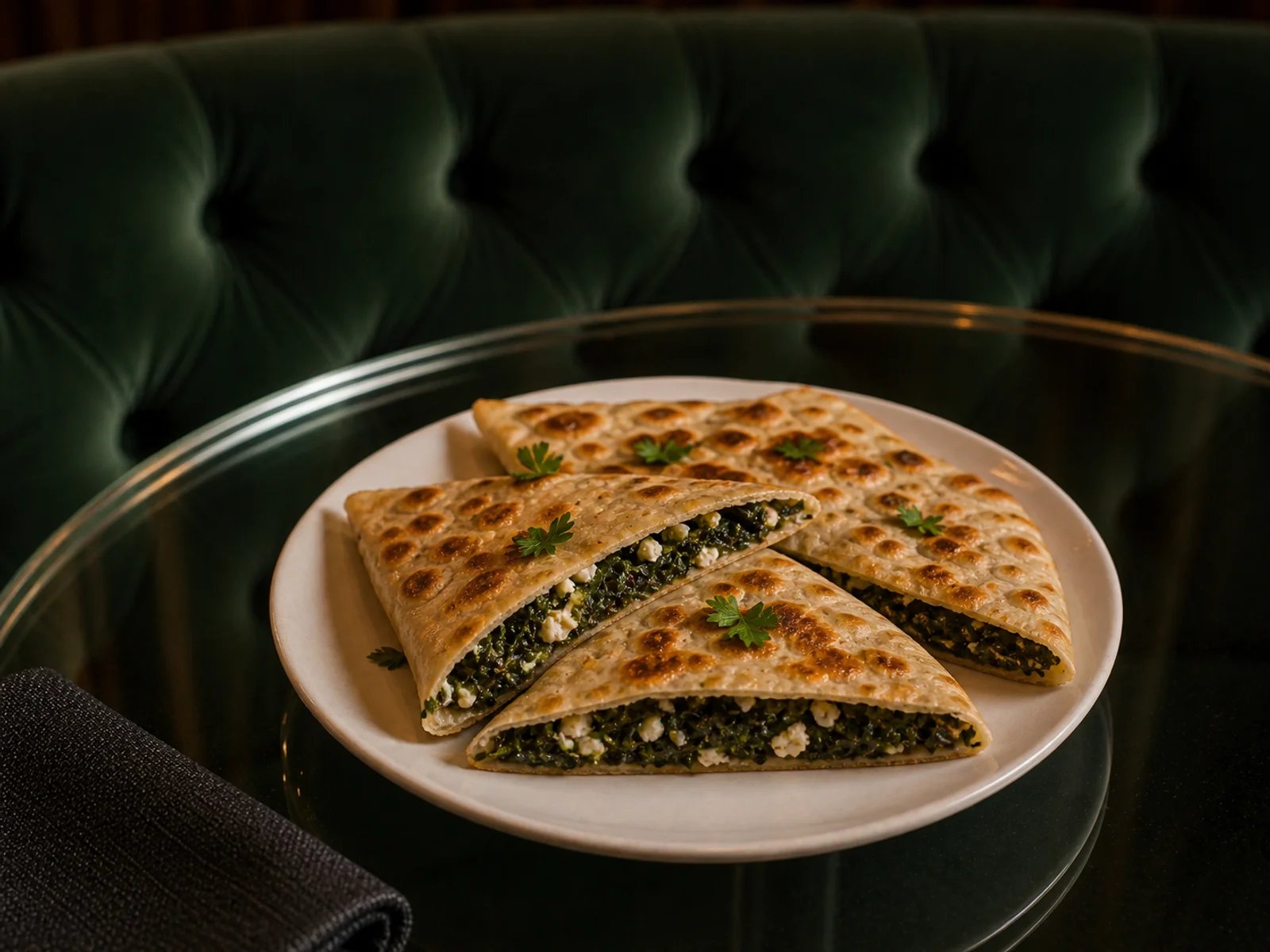 Flatbread with Black Cabbage and Lor
