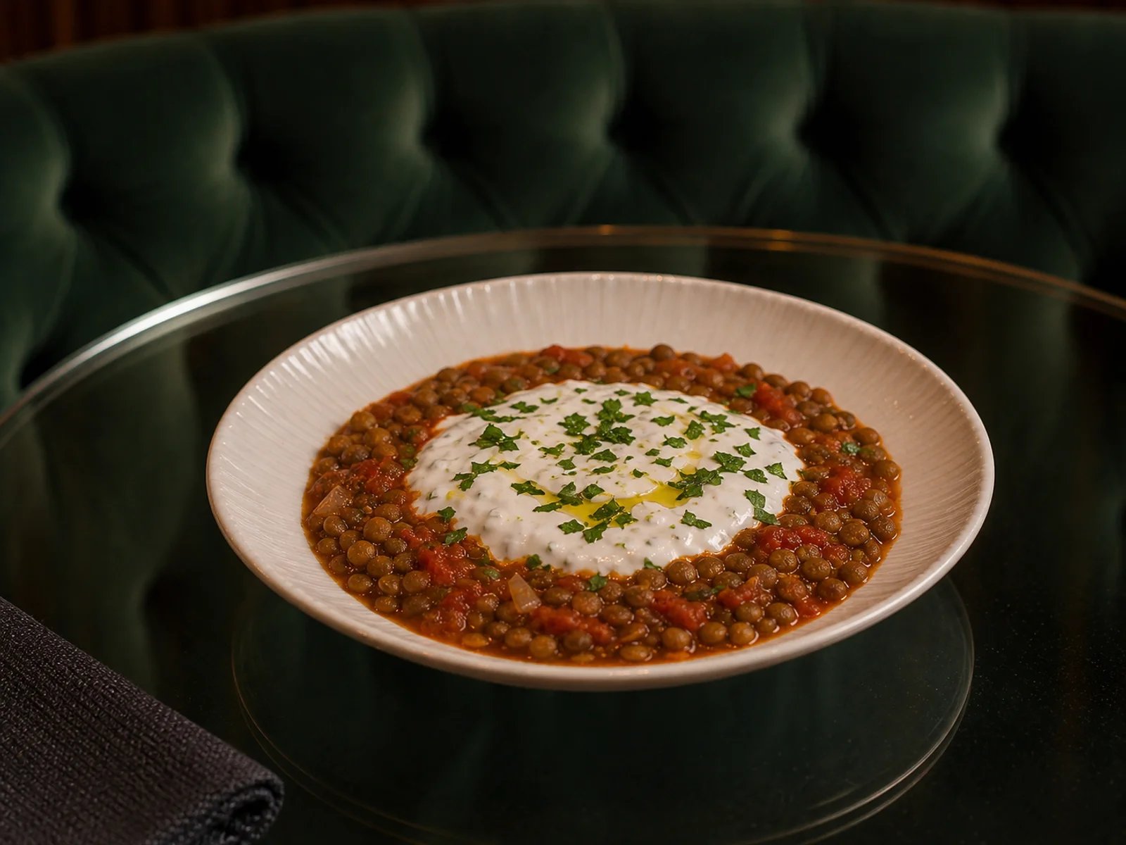Sanliurfa Borani with Lentils and Tomato