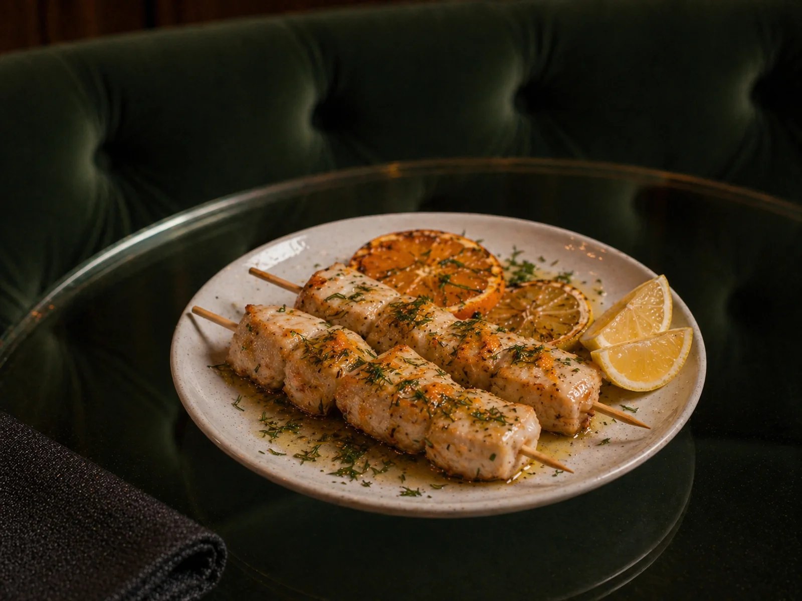 Citrus Sea Bass Skewers