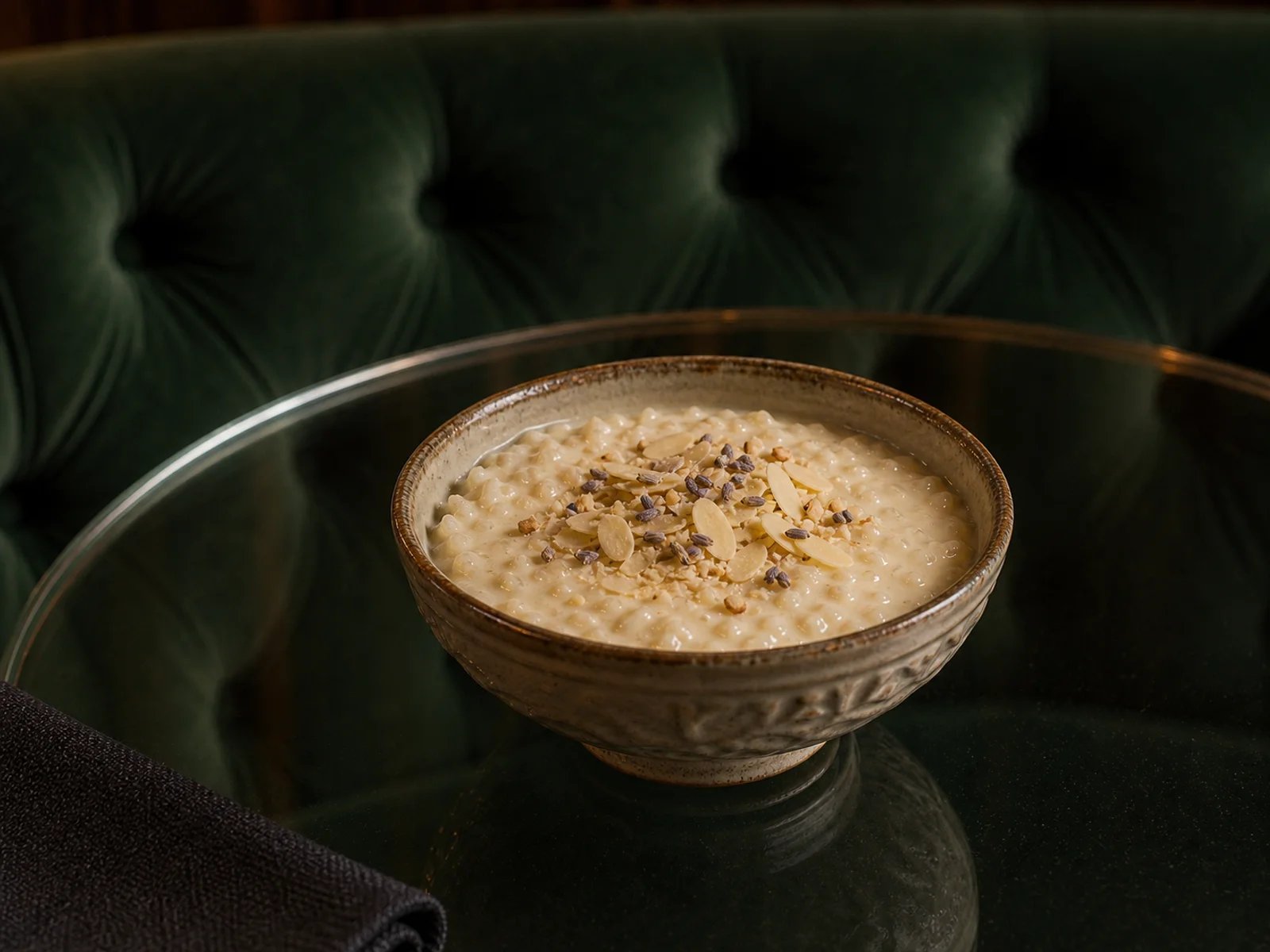 Lavender Almond Rice Pudding