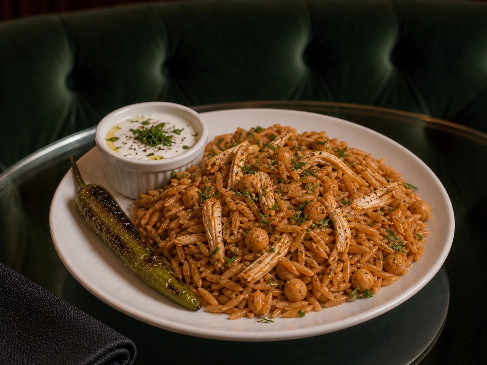 Barley Pilaf with Chicken and Chickpeas