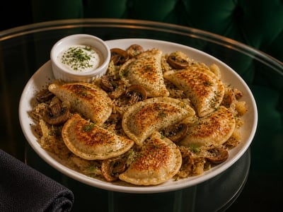 Krakow Lahanalı Mantar Pierogi Tava