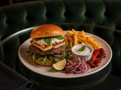 Lamb Halloumi Burger