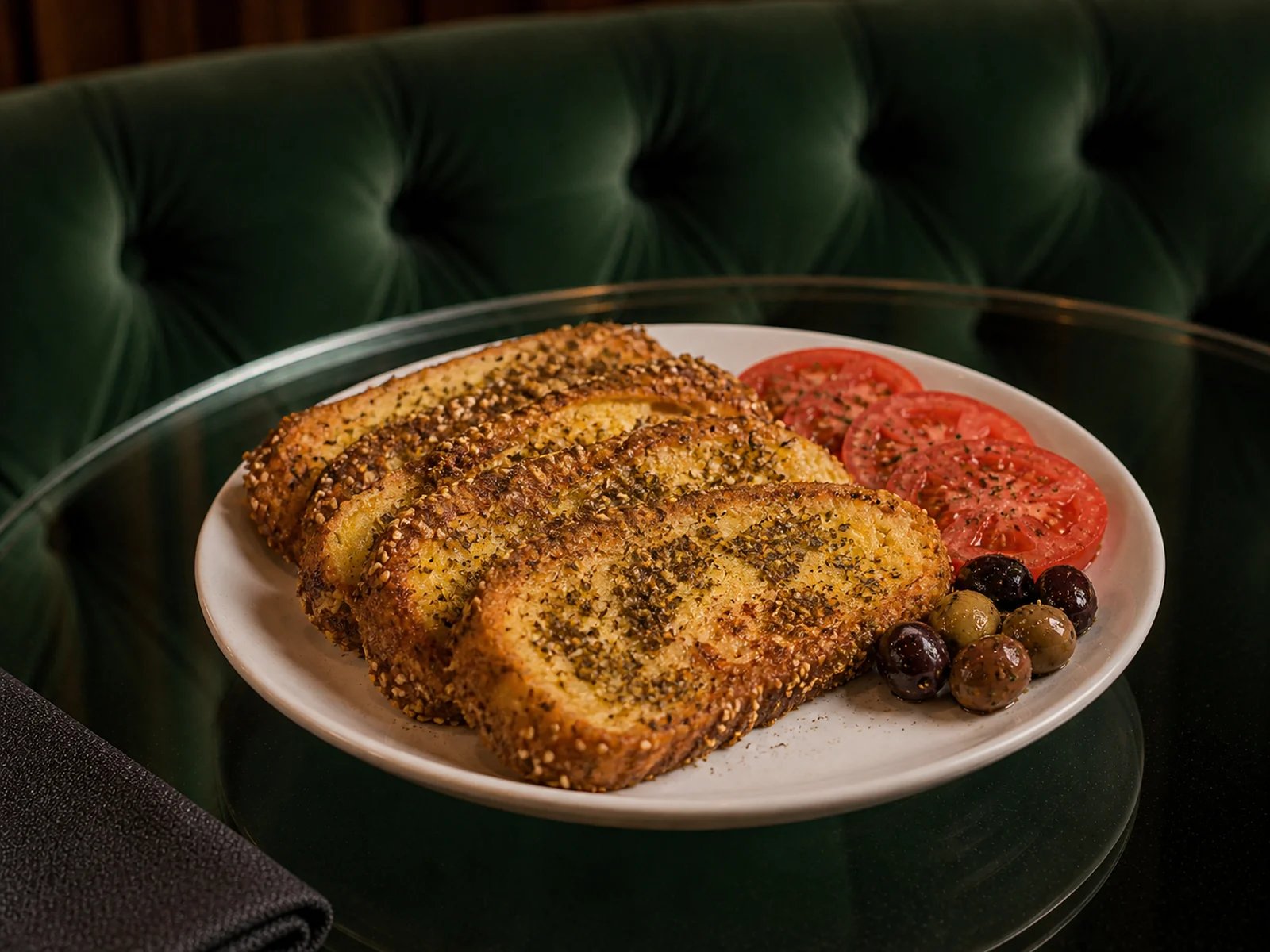 Egg Bread with Zahter and Sesame