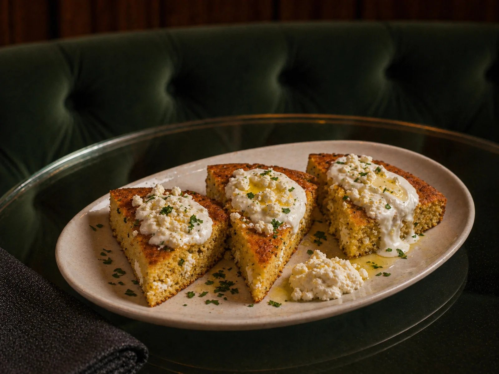 Cornbread with Minci Cheese