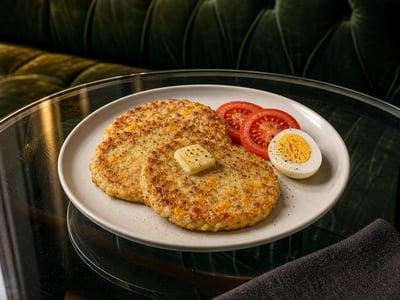 Yulaflı Cheddar Griddle Cake