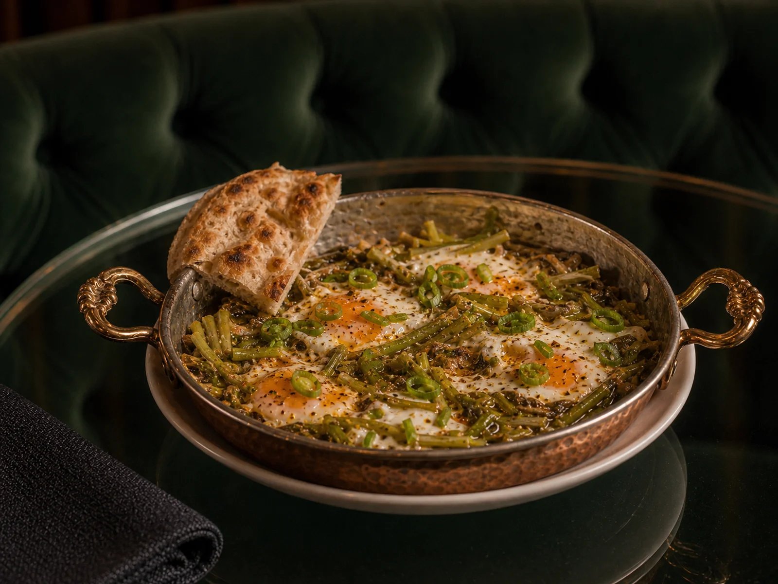 Elazig Eggs with Kenger Greens