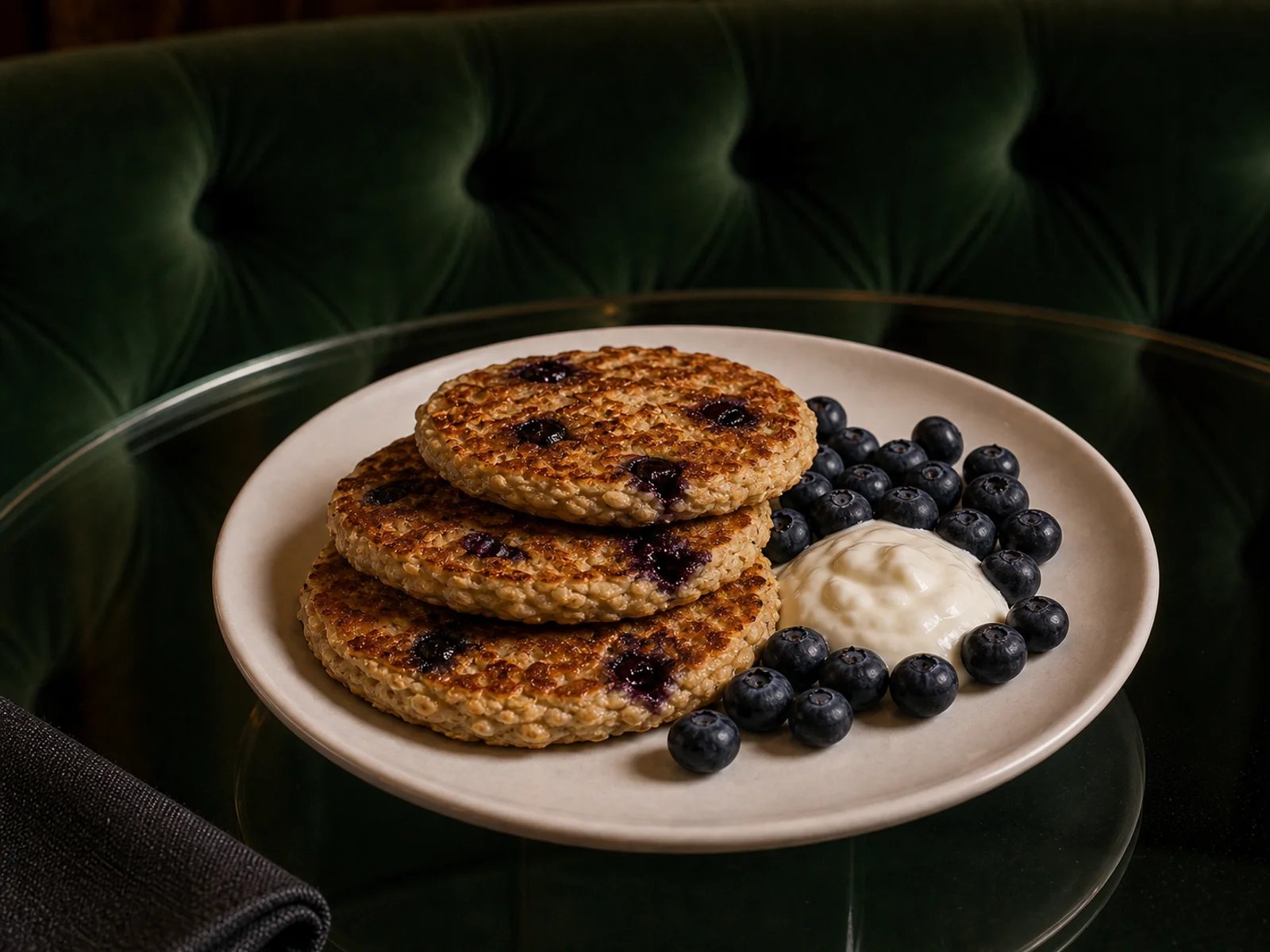 Swedish Blueberry Oat Pancakes
