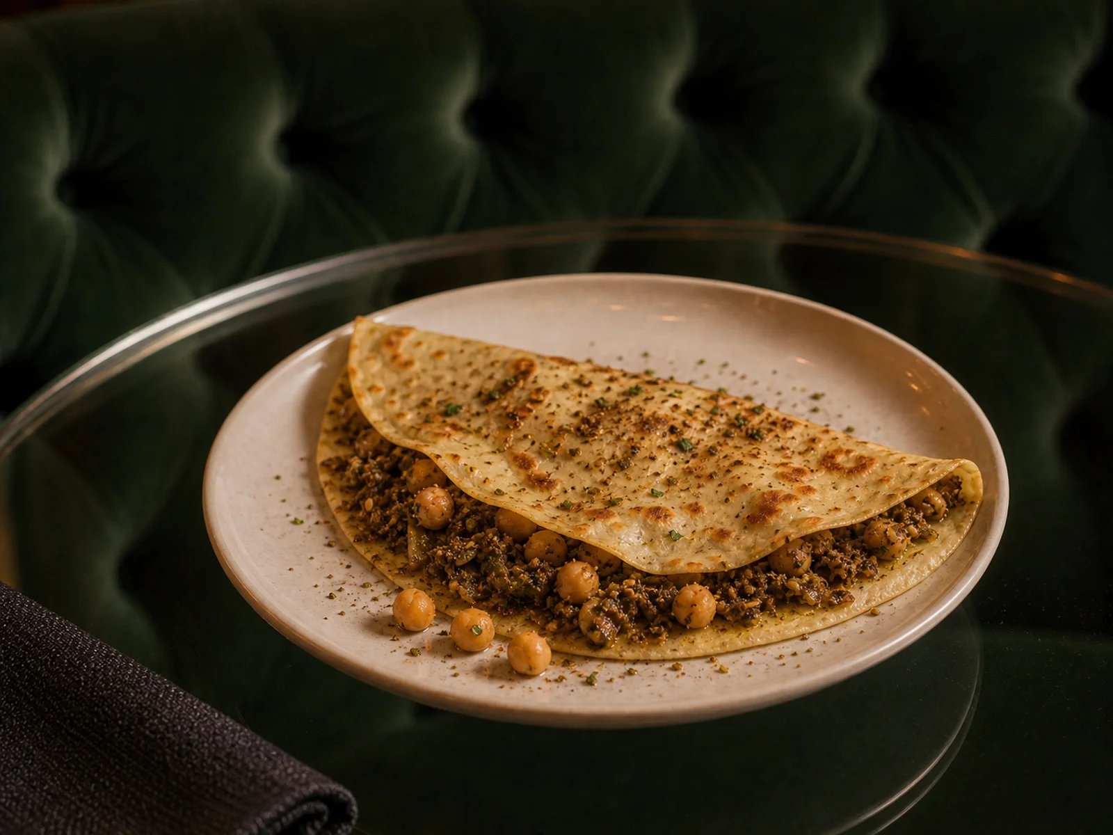 Hatay Crepes with Chickpeas and Zahter