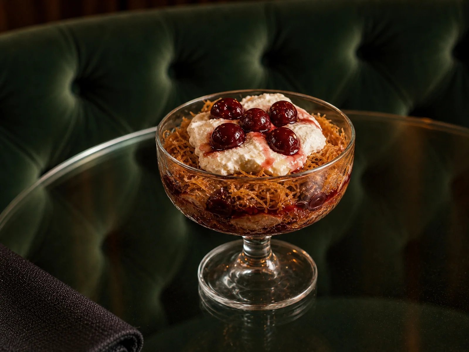 Cherry Bread Kadayif Cups