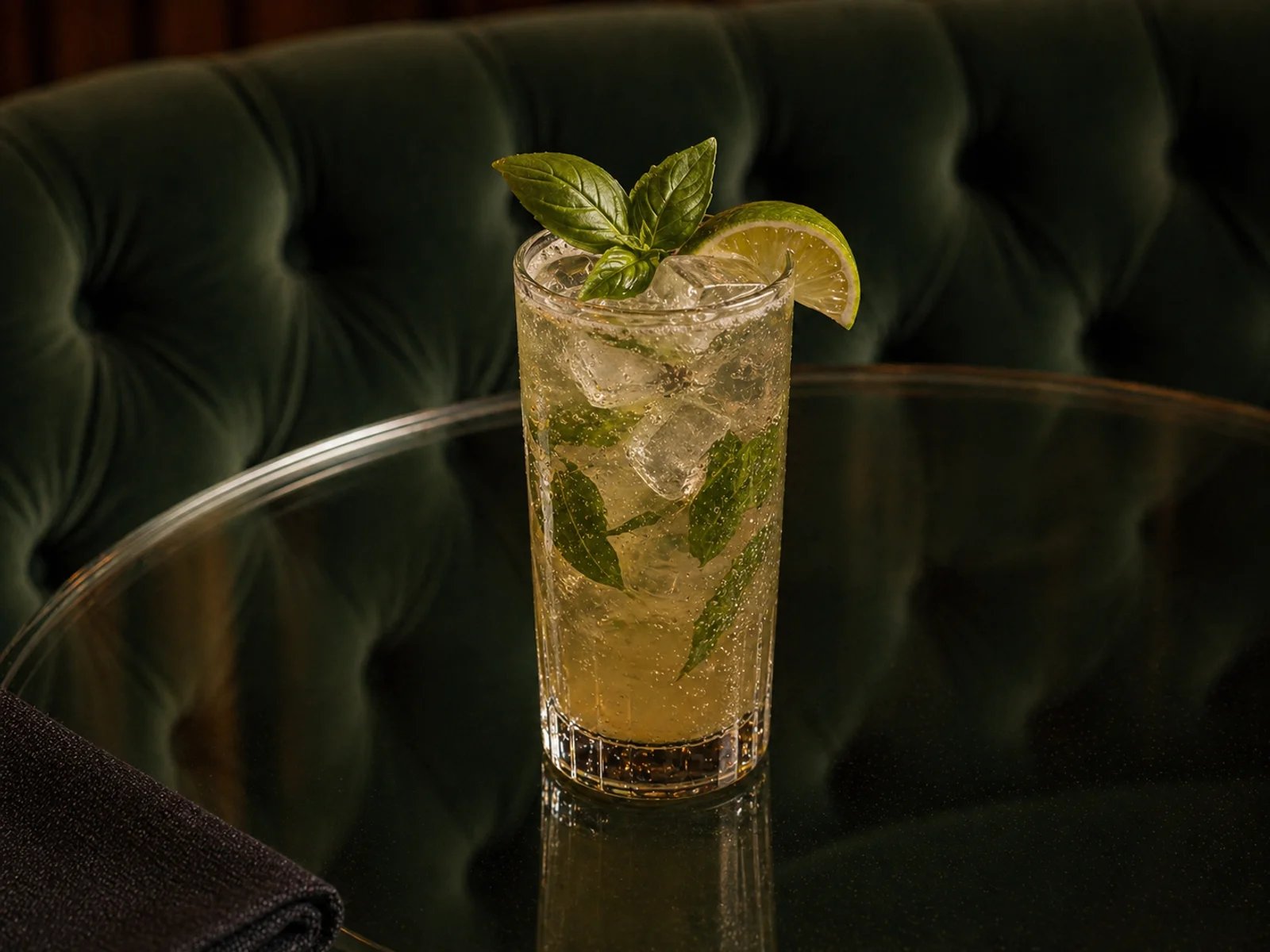 Pisco Cooler with Basil