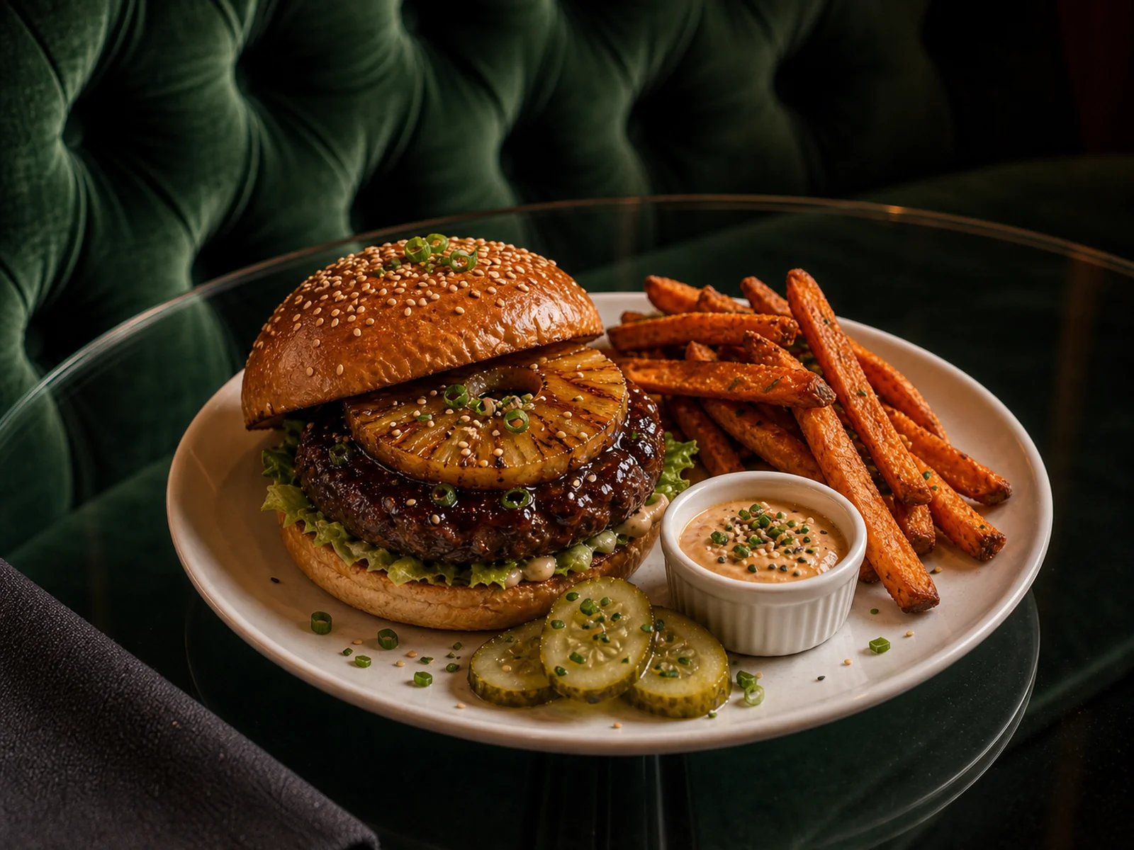 Teriyaki Pineapple Burger