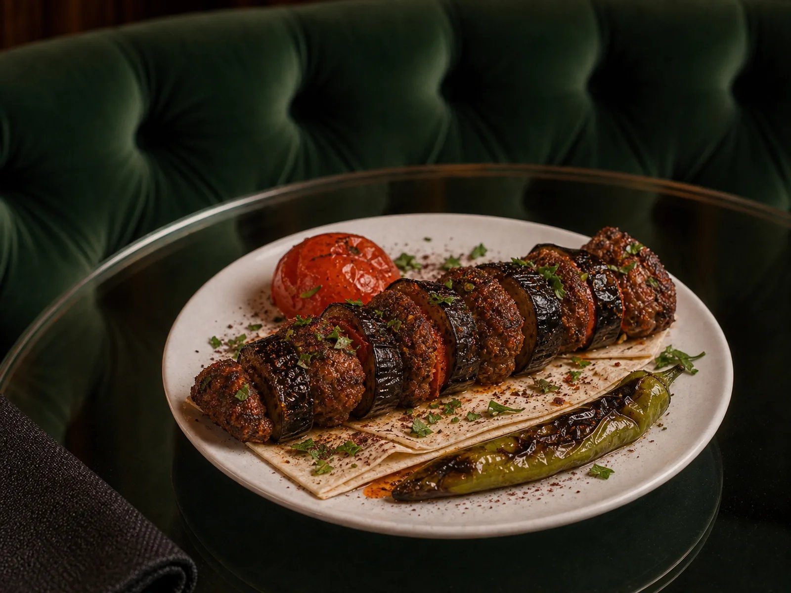 Urfa Eggplant Kebab with Isot