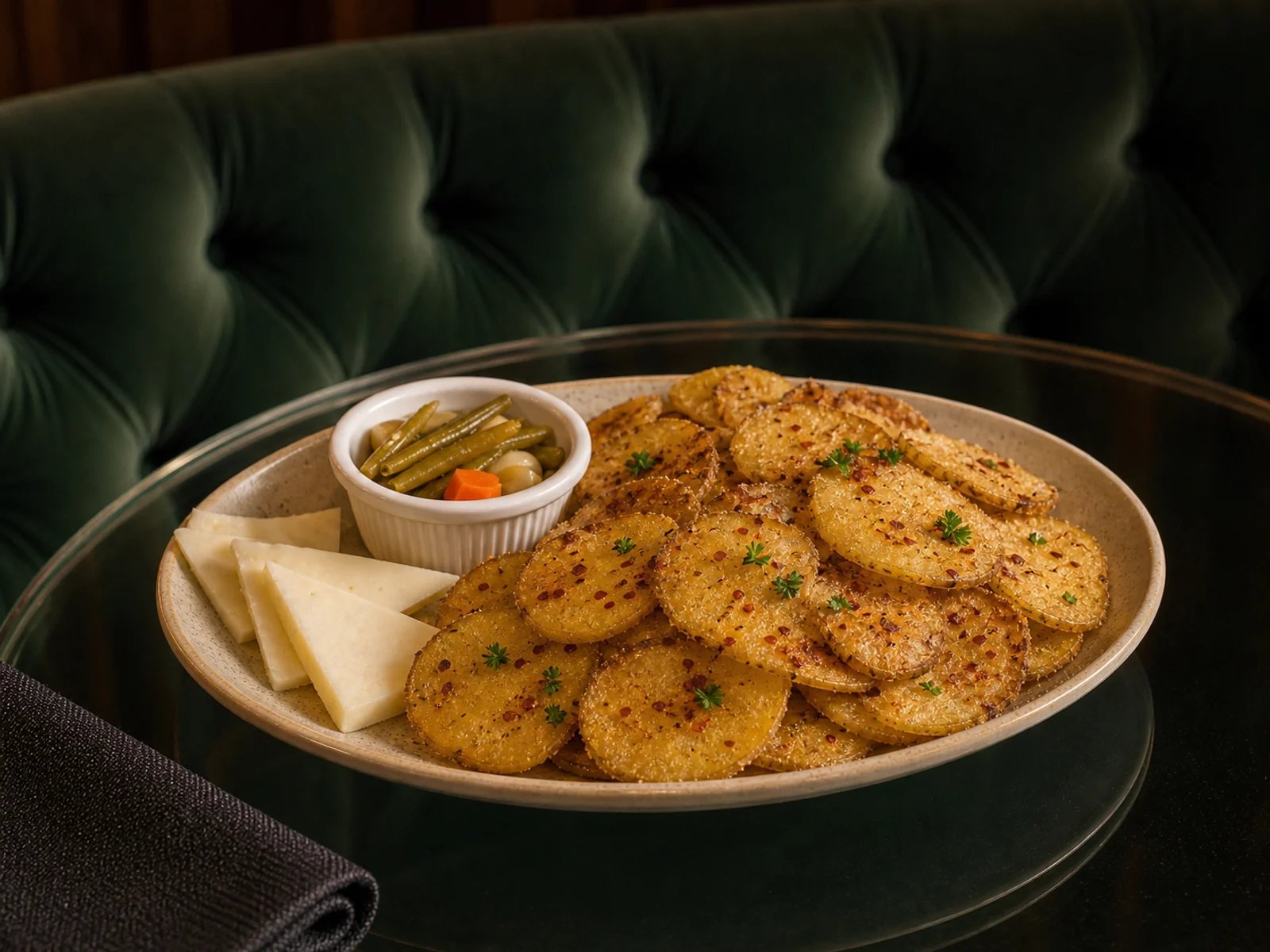 Potato Pan with Taflan Pickles
