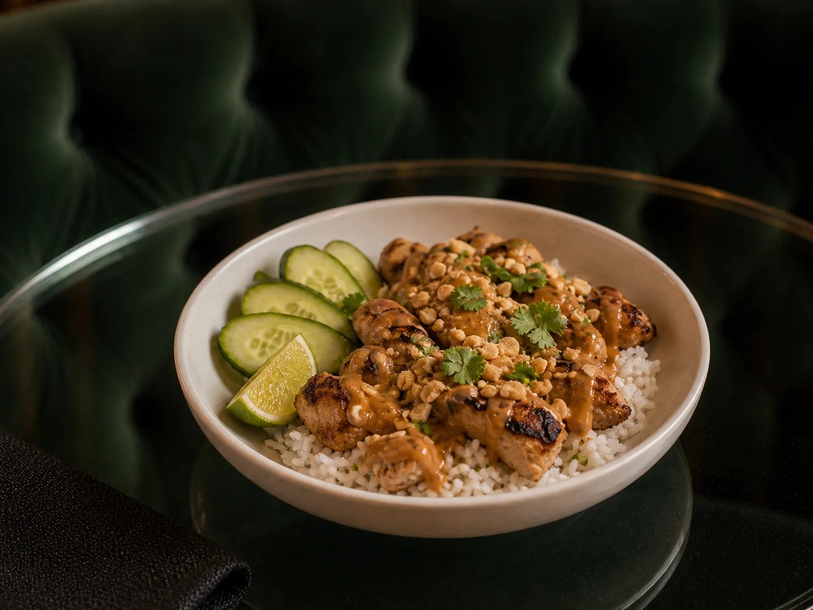 Jakarta Chicken Satay Rice Bowl