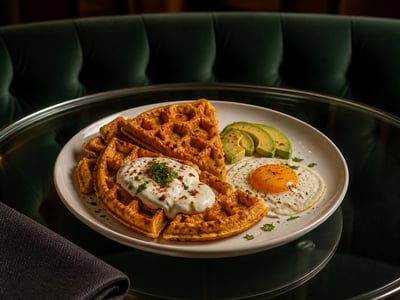 Yüksek Protein Mercimek Waffle