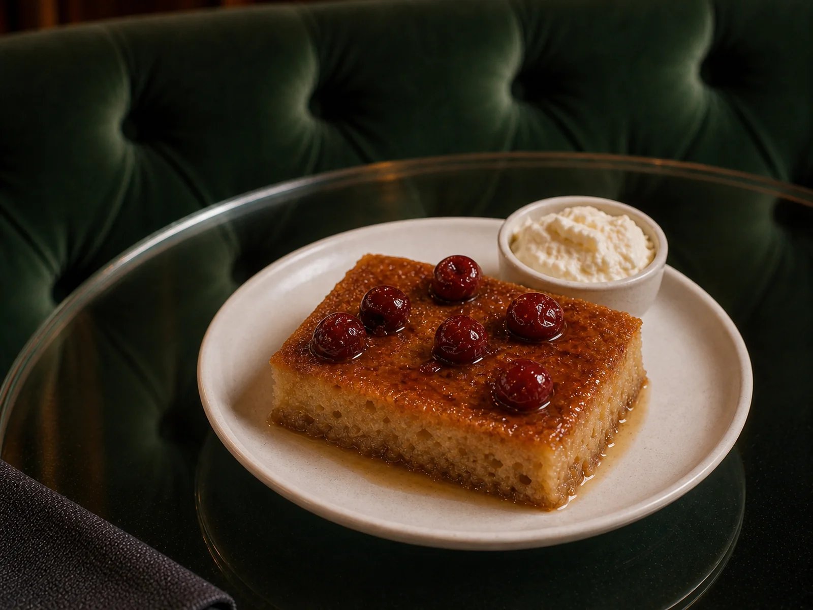 Bread Kadayif with Sour Cherries