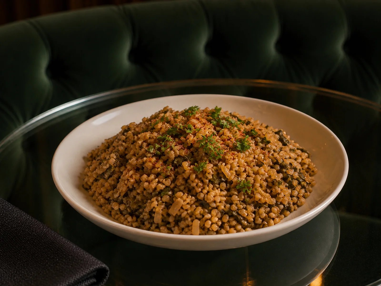 Sivas Bulgur Pilaf with Madimak Greens