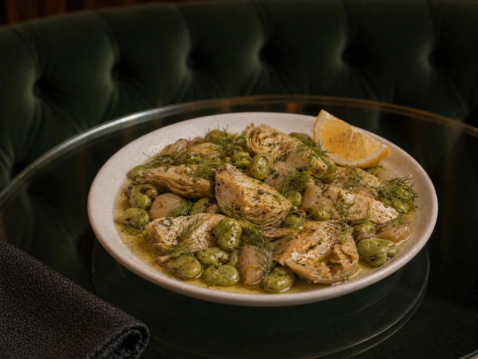 Artichoke Fava Bean Pilaki
